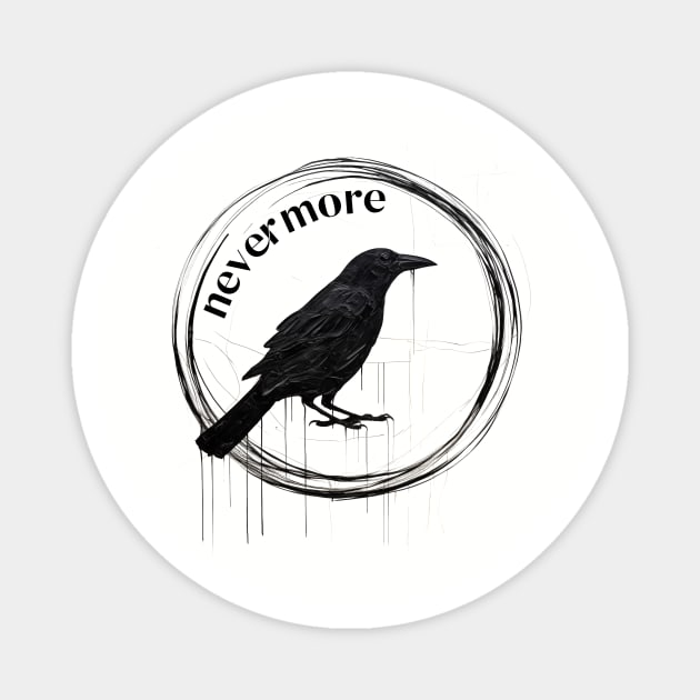 And Quoth the Raven Magnet by Avalon Tees